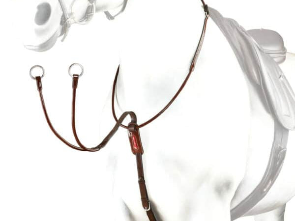 Martingale à collier cuir rond avec détails vernis – EQUIPE
